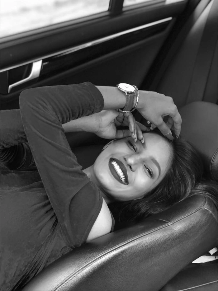 Purva Shinde in a Car