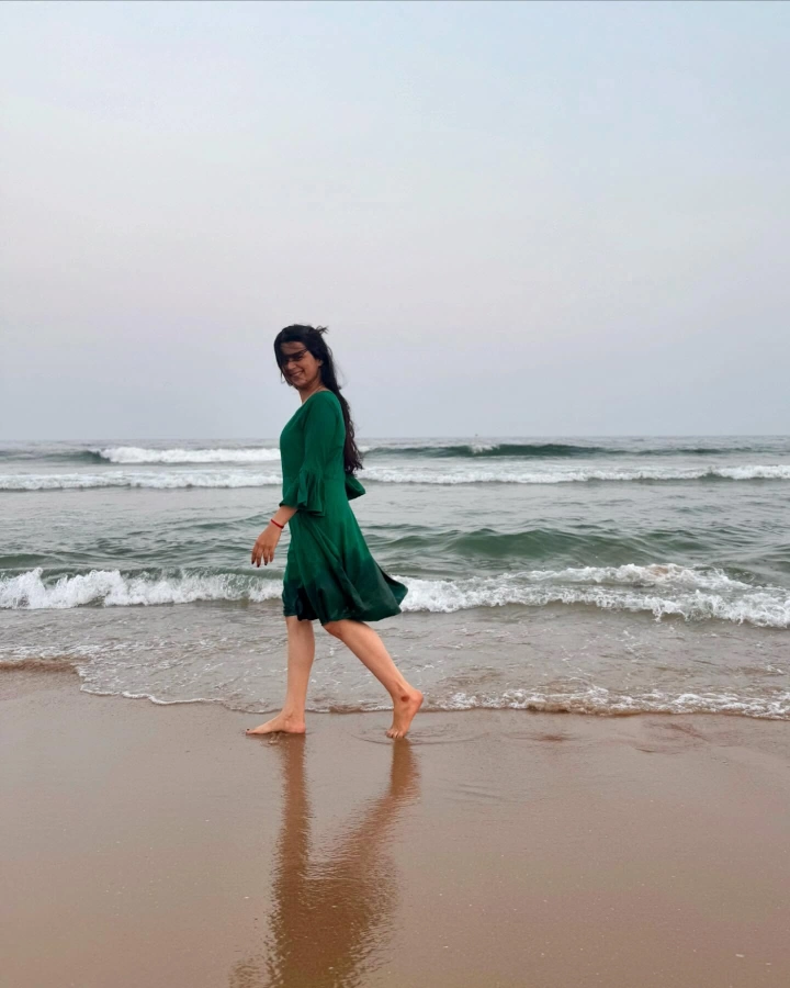Prajakta Gaikwad Relaxing on Beach