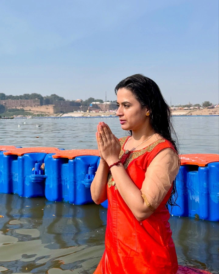 Prajakta Gaikwad at Mahakumbh 2025