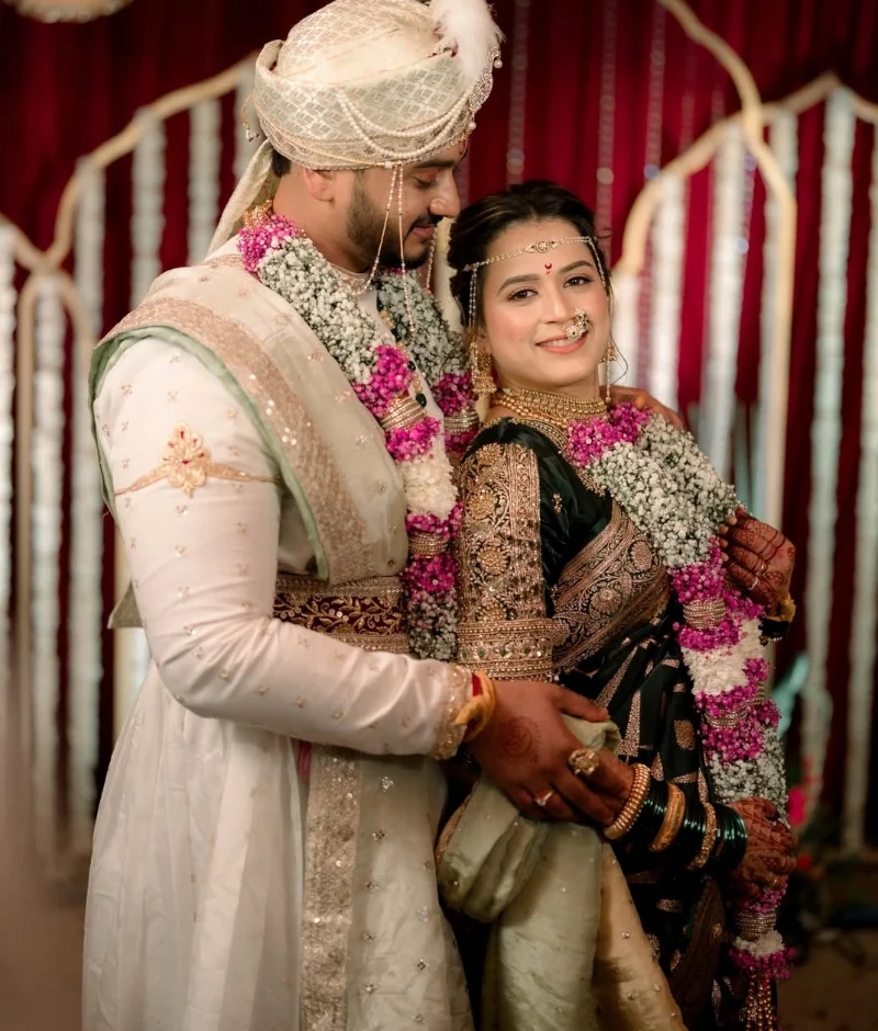Prajakta Gaikwad with her Husband