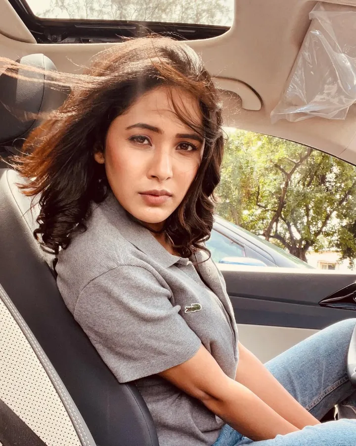 Anushka Sarkate Travelling in a Car