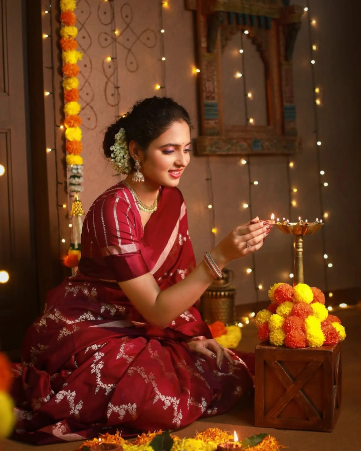 Vidula Chougule Celebrating Diwali