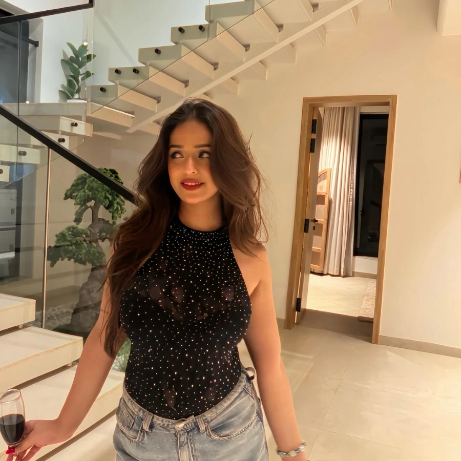 Navya Tiwari Drinking Wine