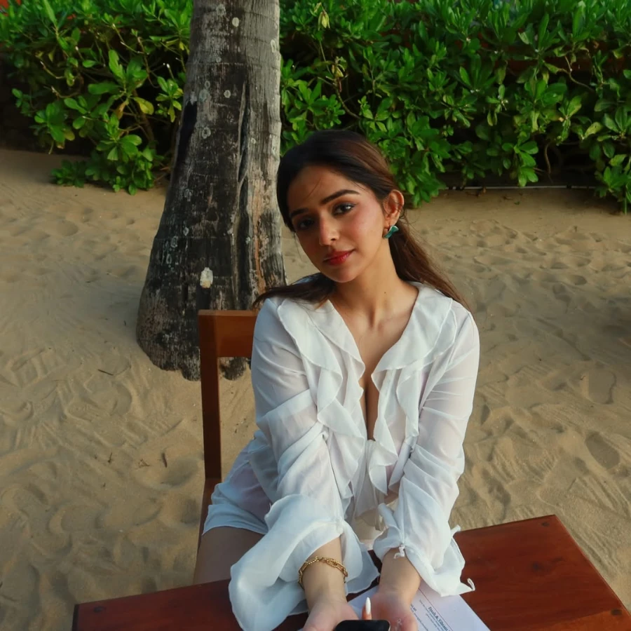 Navya Tiwari Relaxing on Beach