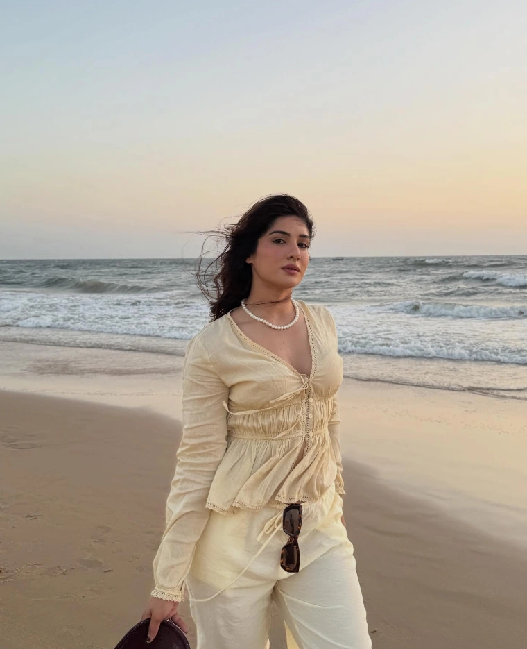Neha Khan Relaxing on Beach
