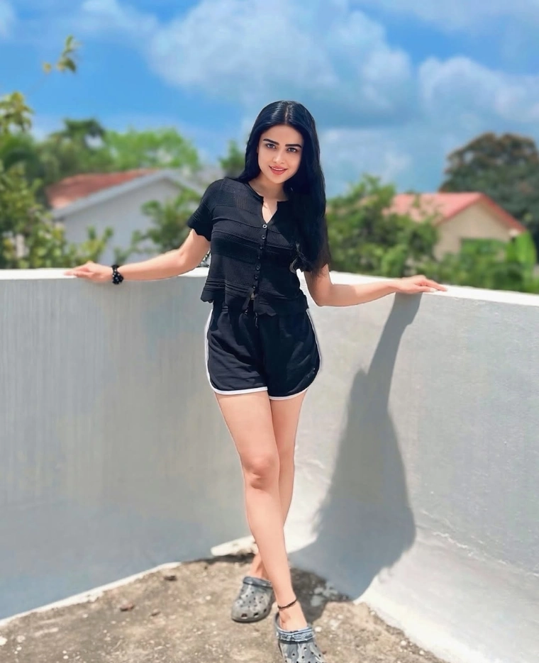 Priyanka Sharma showing off her gorgeous legs