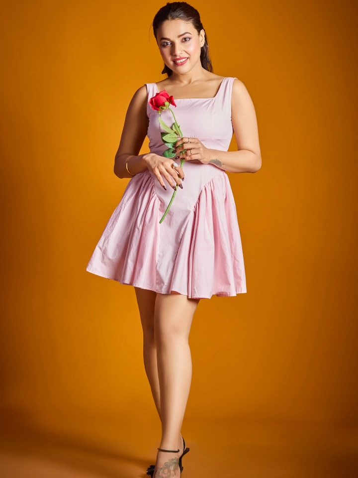 Pamela Mondal in a Beautiful One Piece Dress