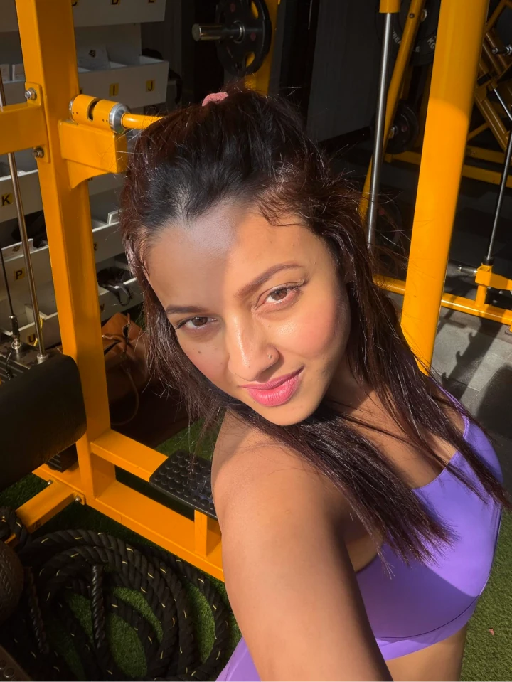 Pamela Mondal keeps herself busy and fit by going to the gym