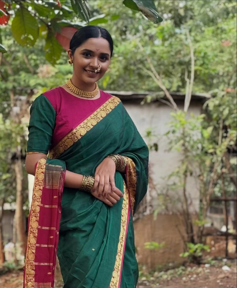 Payal Jadhav looking Cute in Saree