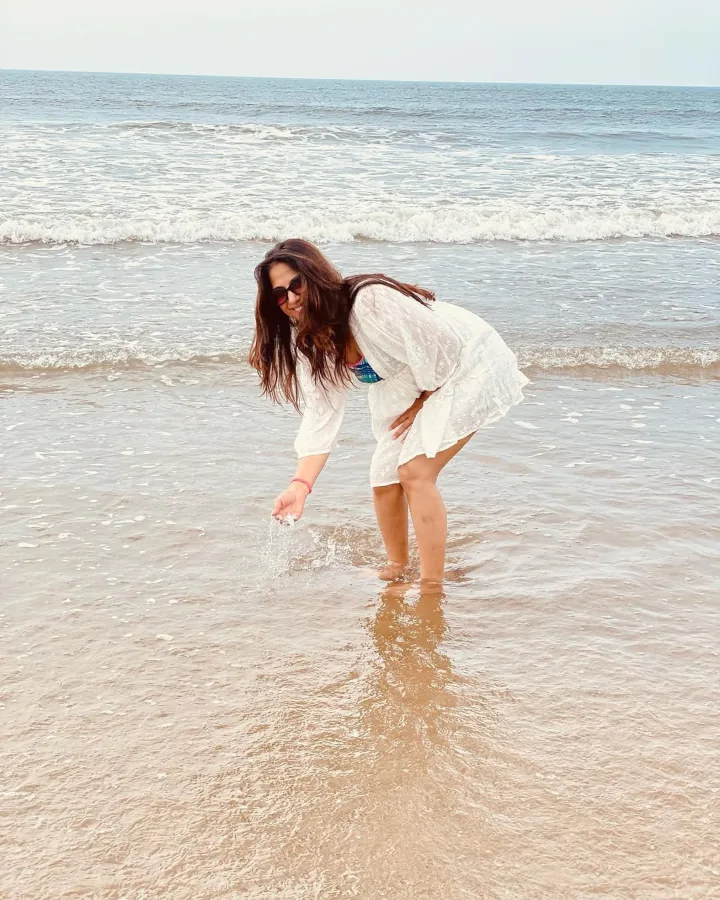 Poorva Gokhale Having Fun on Beach