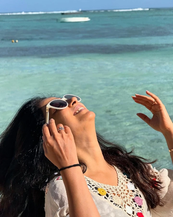 Poorva Gokhale Relaxing on Beach