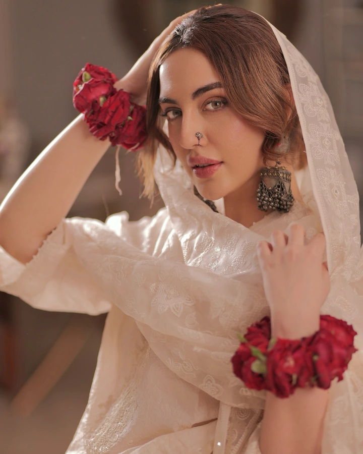 Samreen Kaur celebrating Ganesh Chaturthi in a typical Punjabi Style