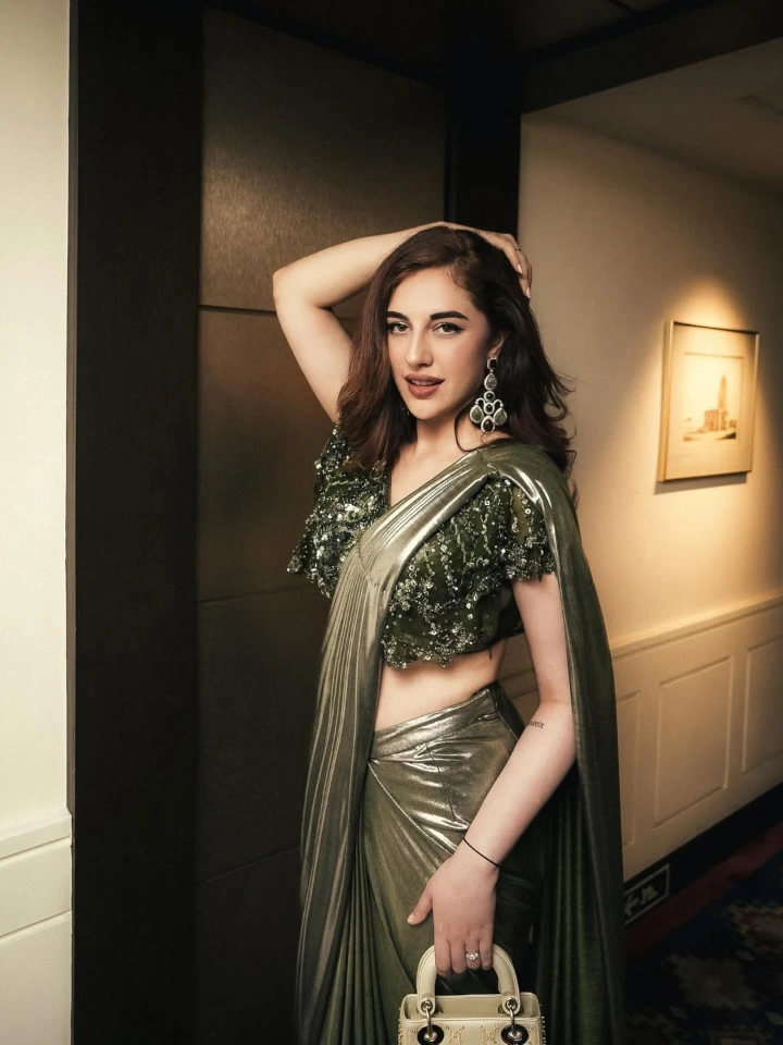 Samreen Kaur in Hot Saree Image