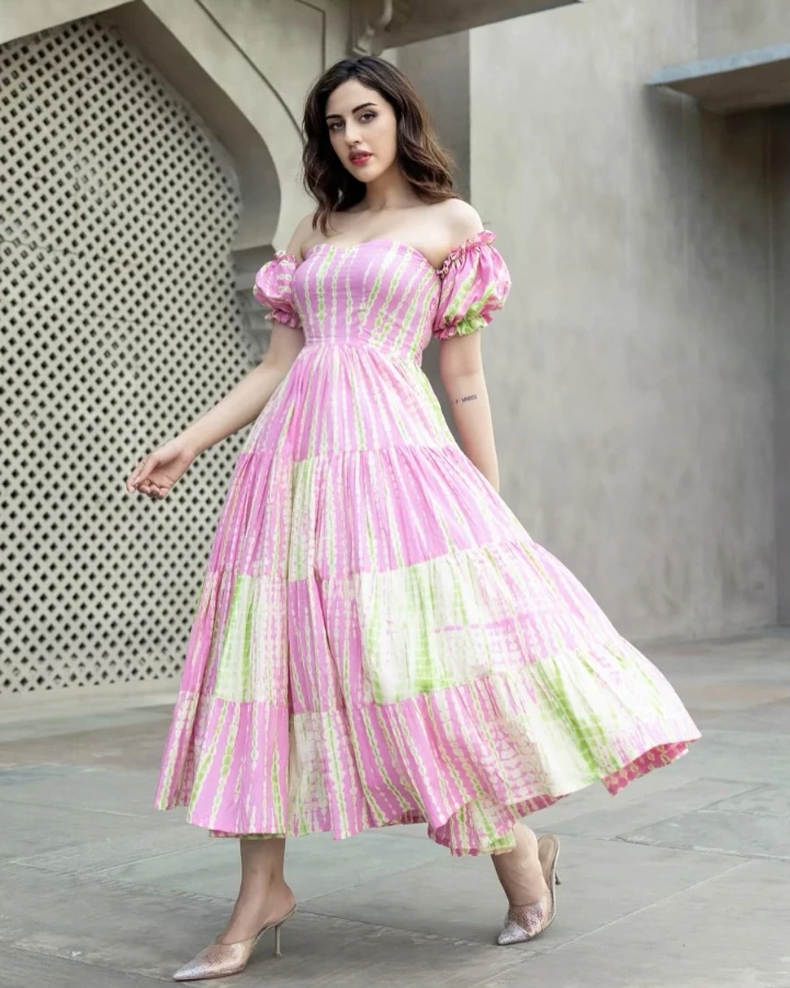 Samreen Kaur in a Beautiful One Piece Dress