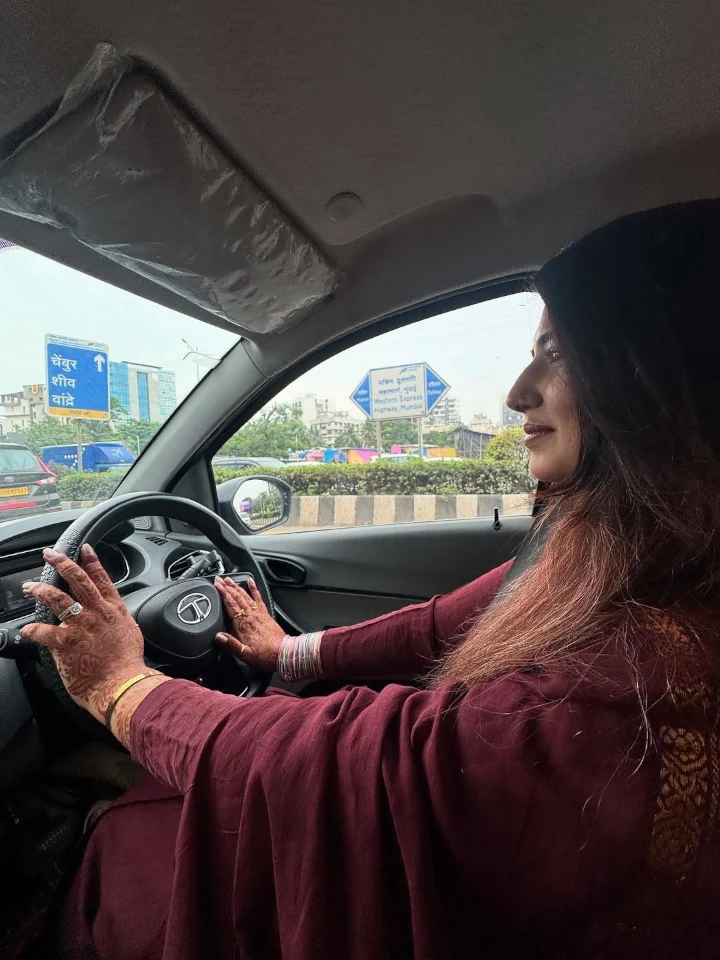 Rasha Kirmani Travelling in her own car
